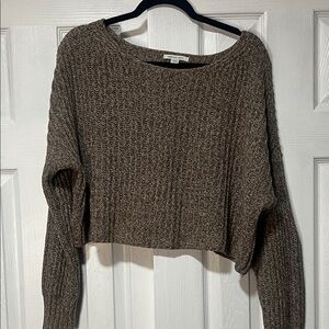 American Eagle Outfitters Dark Brown Knit Sweater
